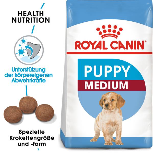 ROYAL CANIN MEDIUM Puppy Trockenfutter für Welpen mittelgroßer Hunderassen