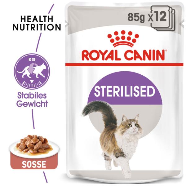 ROYAL CANIN STERILISED Nassfutter in Soße für kastrierte Katzen